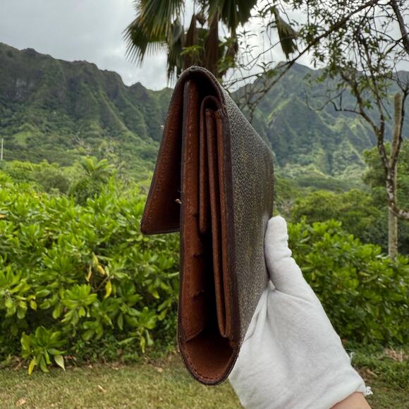 Vintage Louis Vuitton Monogram Canvas Long Wallet Authentic - Picture 2 of 16